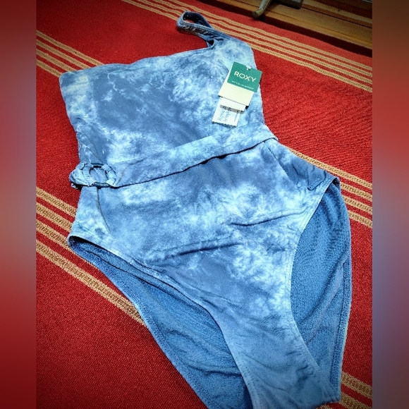 NWT Roxy Blue Tie-dye One Piece Swim Suit, Brand New Size SMALL - Picture 7 of 12